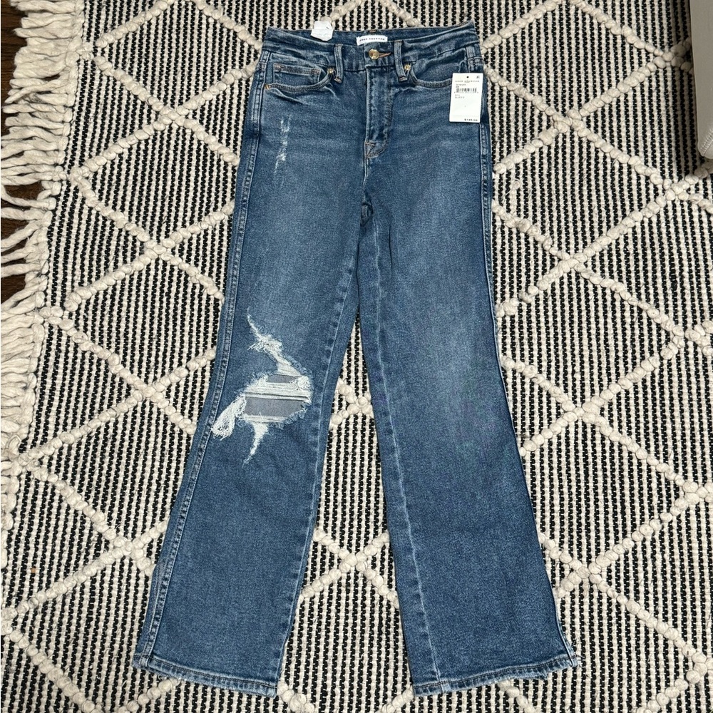 Good American Good Curve Straight Cut High Waisted Jeans with Slide Slits 2/26
